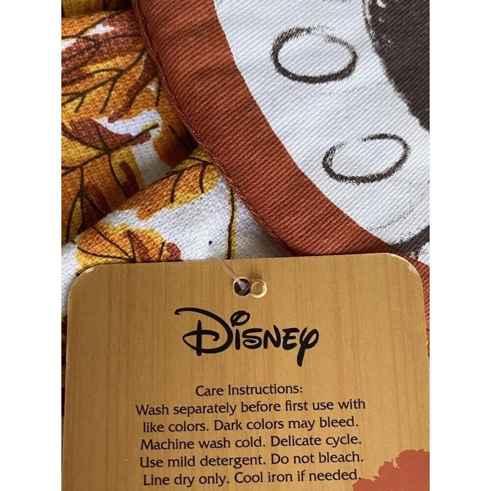 Disney Mickey Mouse Fall Autumn Leaves Hanging‎ Kitchen Towel NEW